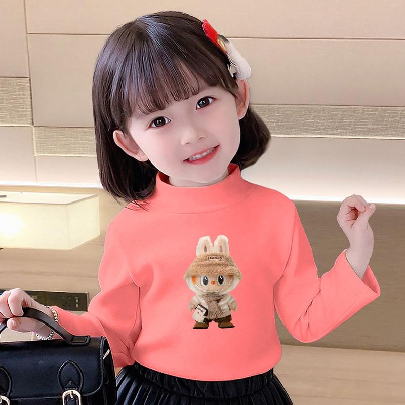 Product Introduction of Áo giữ nhiệt LABUBU cho bé gái 5-15 tuổi cổ cao, chất lông thỏ mềm mịn, co giãn. Áo giữ nhiệt dài tay bé gái 17-45kg 2