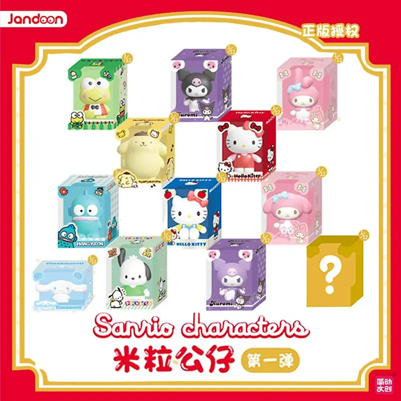 Búp Bê Hạt Gạo Gia Đình Sanrio, Thật, Bộ Sưu Tập Năm 2025, Hộp Mù Bắn Đầu Tiên, Thiết Kế Hello Kitty, Đồ Trang Trí Bộ Dụng Cụ Nhà Để Xe Dễ Thương