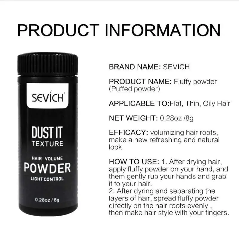 Sevich Hair Powder Fluffy Thin Volume Hairstyling Dust It Pomade Bedak Pengembang Rambut 1
