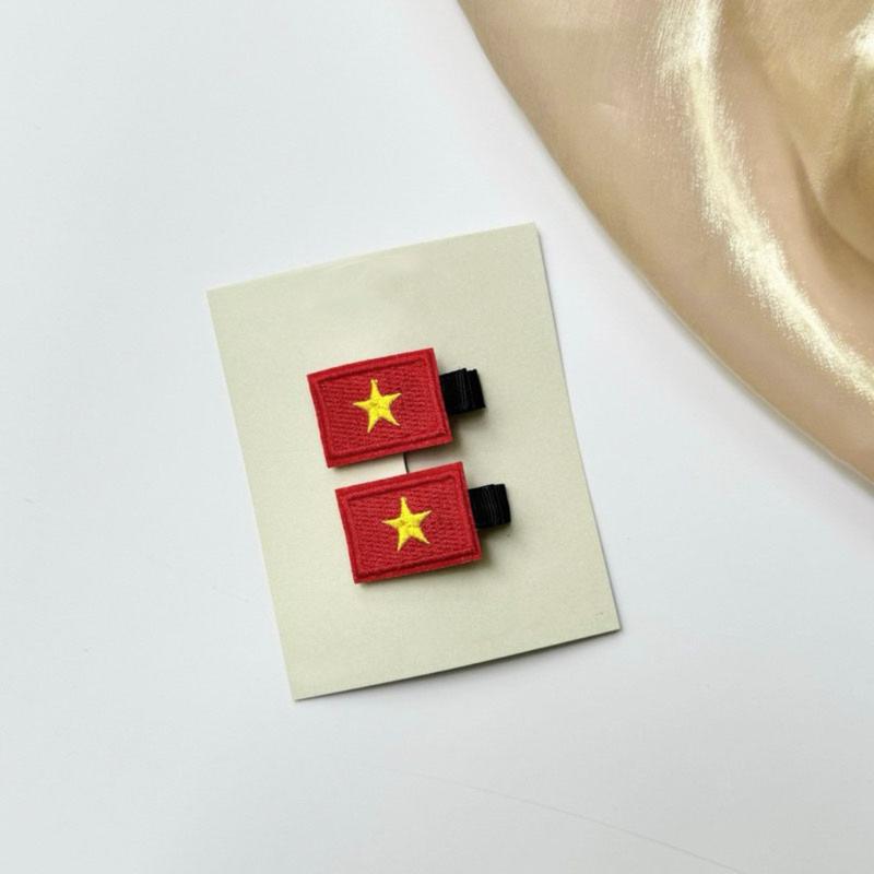 Kẹp tóc lá cờ việt nam  kẹp tóc cờ đỏ sao vàng yêu nước [ V201 ] 5