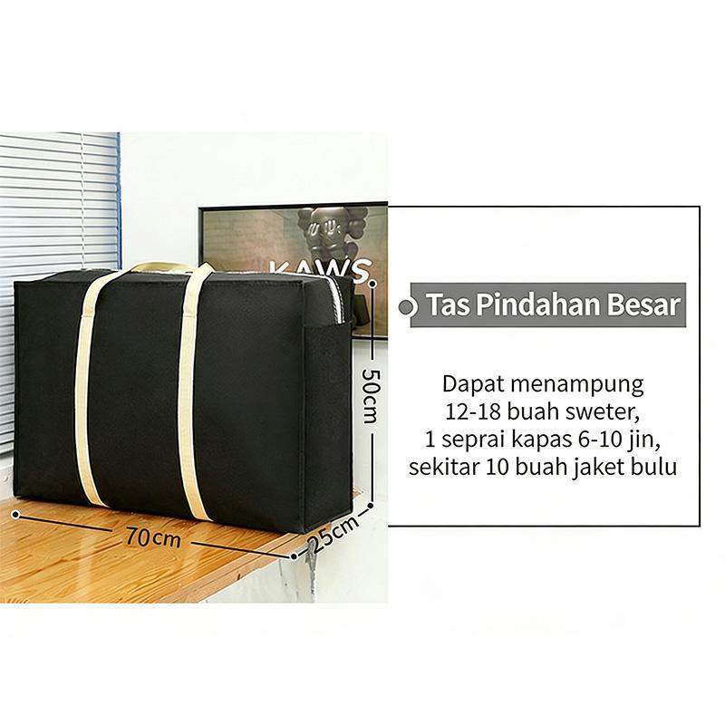 Tas Travel Jinjing Dapat Dilipat Tahan Air Tas Penyimpanan Pakaian Jumbo Kapasitas Besar Portable untuk Perjalanan Outdoor Bahan Kain Oxford Tahan Lama dan Tahan Air Desain yang Dapat Dilipat Serbaguna dan Multiguna