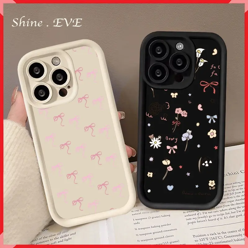 FOR Redmi 9A casing 10C 12 13C 9T 9C 10 12C 13 A pink bow Note 13pro 13 12 11 10promax Note10s 9 8 matte solid soft case Protection Phone Protectors Shockproof