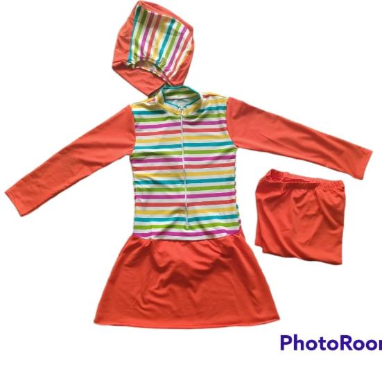 Baju Renang Muslim Motif Anak usia 3 tahun sampai 12 tahun Warna Motif Random Ya Kakak !!!! Sport 1