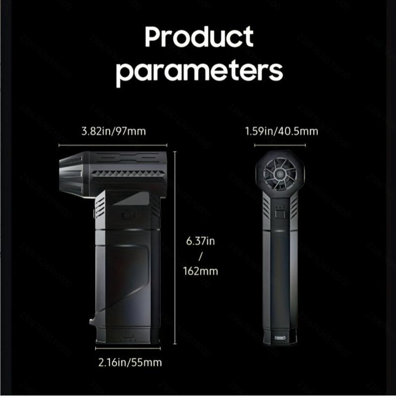 Electric Air Duster, 1 Count 130,000RPM Turbo Fan Air Blower with 3 Gears Adjustment, Rechargeable Cordless Powerful Portable Jet Gadget for Garage, Home, Camping 1