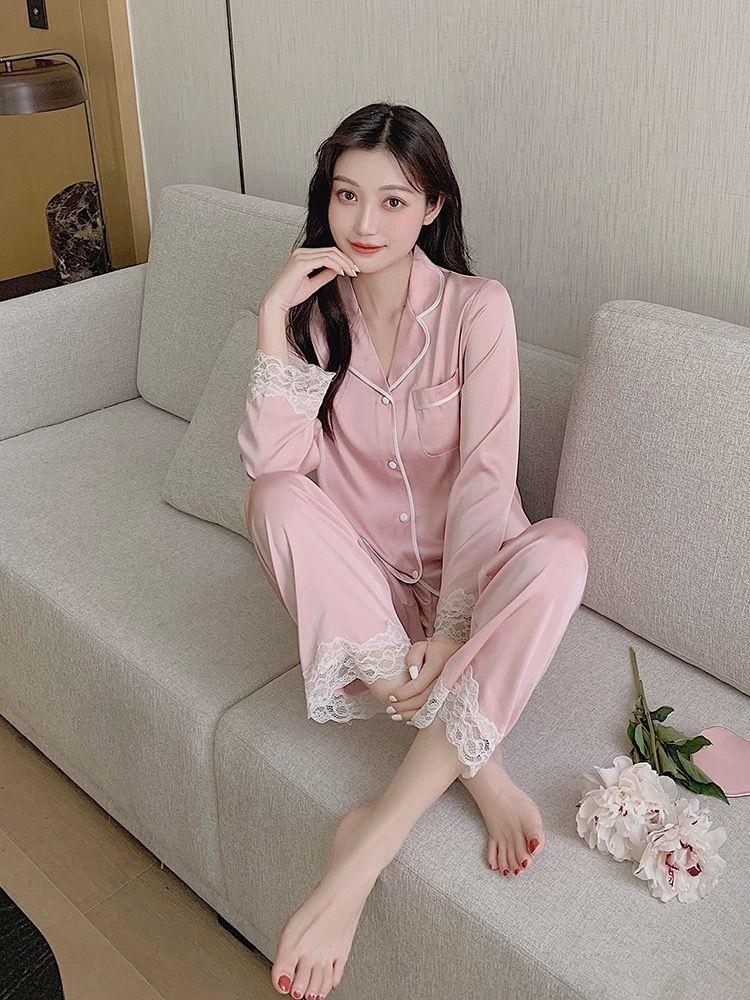 Product Introduction of Bộ Đồ Ngủ Ngọt Ngào Dành Cho Nữ, Hàng Mới Về Năm 2025, Được Làm Bằng Chất Liệu Lụa Lạnh Dài Tay Và Quần Dài, Bộ Đồ Mặc Ở Nhà Gợi Cảm, Thích Hợp Cho Mùa Xuân Và Mùa Thu, Lý Tưởng Cho Mùa Hè 22