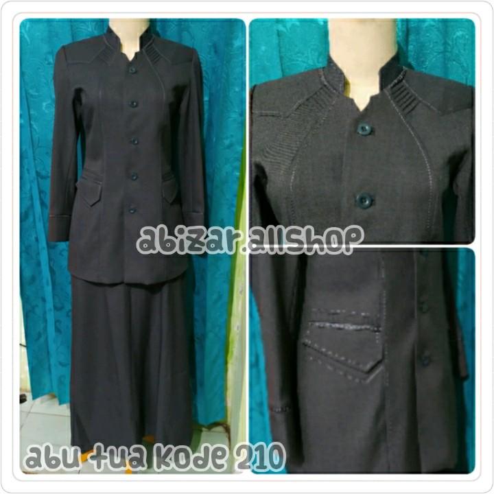 BLAZER SERAGAM GURU, DINAS, PEMDA KANTOR WARNA ABU TUA  KODE 210 0