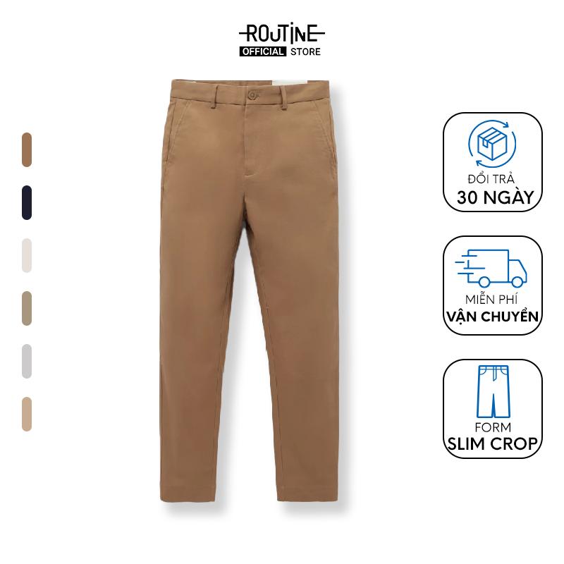 Quần Kaki Nam Chinos Form Slim Crop - 10F21PCA002CR1