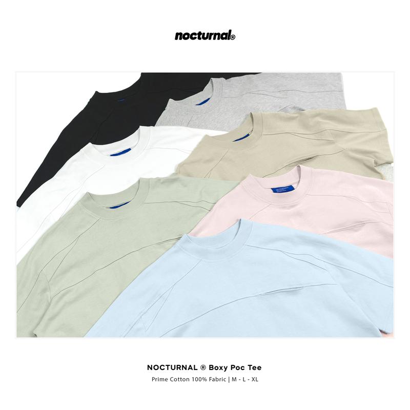 Product Introduction of [NEW COLORS] Áo Thun Form Boxy NOCTURNAL Boxy Poc Tee Cotton 100% Thêu Chữ Màu Pastel Nam Nữ Unisex Localbrand 13