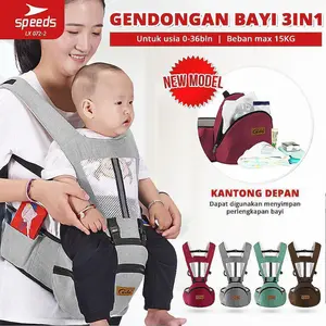 [072-2] Speeds Gendongan Bayi Depan 3in1 Gendongan Hipseat Bayi Perlengkapan Moms Baby