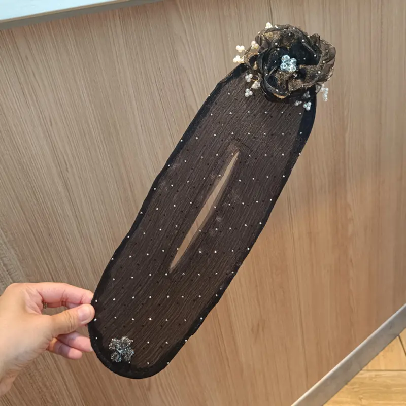 Kẹp Tóc Búi Tóc, Thiết Kế Quả Cầu Tóc Lười Biếng, Xoắn Tóc, Băng Đô Hoa, Đồ Trang Trí Tóc Nụ Hoa, Kẹp Tóc, Dành Cho Nữ, Dễ Thương Và Thanh Lịch 8