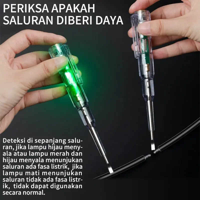 Obeng Tester TesPen Obeng Tes with Indicator Dual LED 3