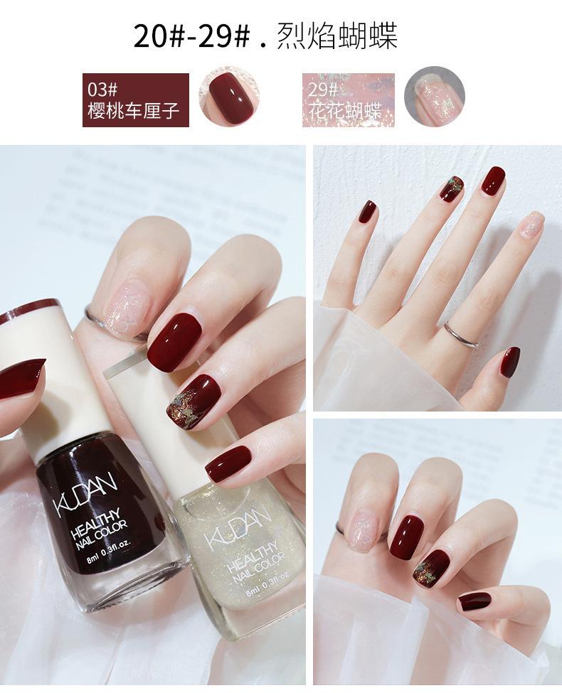 Product Introduction of Sơn Móng Tay Không Nướng, Nhanh Khô, Lâu Trôi, Không Lột, Không Thấm Nước, Màu Trắng, Không Rách 15