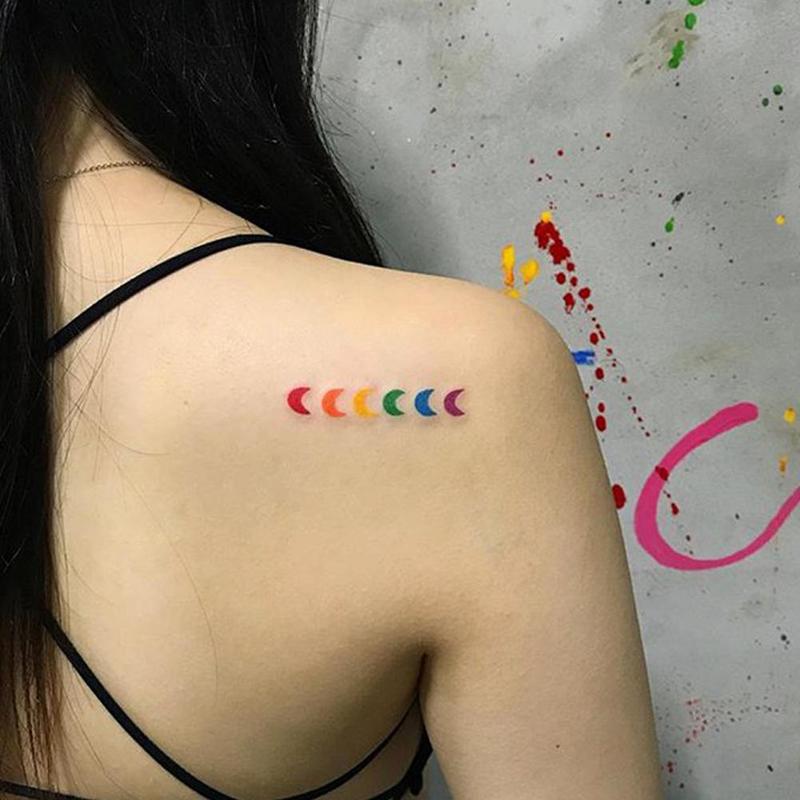 Product Introduction of 1sheet Hyuna Tattoo Patch Colorful Smiley Face Tattoo Stickers Waterproof Colorfast Long Time South Korean Entertainment 25
