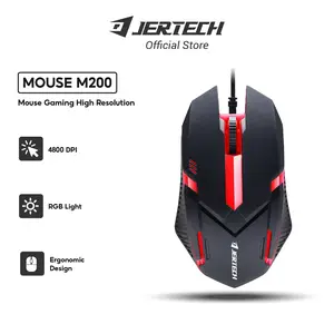 JERTECH Mouse Gaming RGB Optical M200 LED Sensor High Resolution 4800 DPI  Computer
