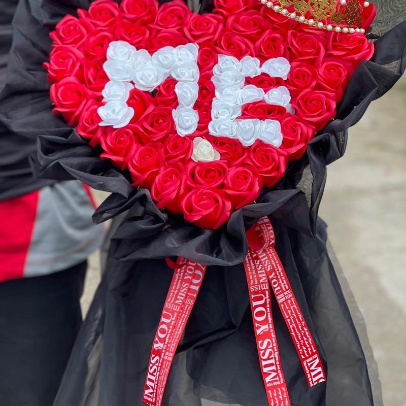 BÓ HOA SÁP THƠM CAO CẤP 50 Bông ghép CHỮ MẸ SIÊU XINH Decor Phòng Nến Thơm Nến Trang Trí Nhà Decor