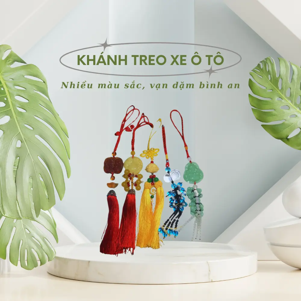Khánh treo xe ô tô, trang trí xe , nhiều mẫu . đem lại sự bình an may mắn cho người sử dụng Nội Thất
