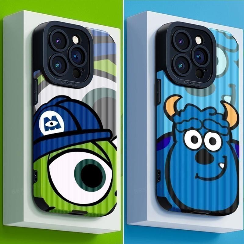 Product Introduction of Green Leather Phone Casing for iPhone 11 13 12 14 15 16 Pro Max X XR 16Pro XS MAX 7 8 Plus SE 15Pro max Case Silicone Cute Monster Cartoon Protector Soft Shockproof Cover 22