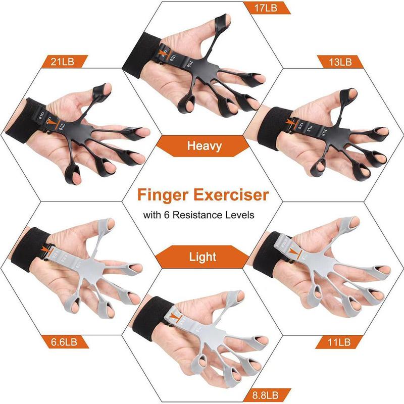 Dụng Cụ Tập Tay Cầm, Dụng Cụ Tập Luyện Ngón Tay, Dụng Cụ Tập Tay Cầm Năm Ngón Tay, Dụng Cụ Tập Nắm, Có Sức Mạnh, 1 / 2 Cái, K4U4 6