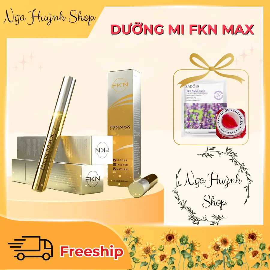 Dưỡng mi FKN Max dưỡng chất 2in1 giúp nuôi dưỡng mi ngắn mỏng thưa Mỹ Phẩm Cosmetic - Nữ