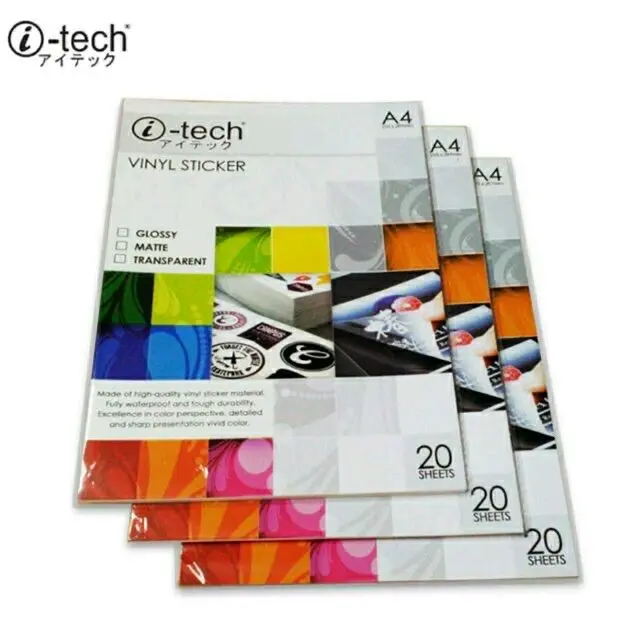 ITECH VINYL STICKER A4 SIZE 20SHEETS