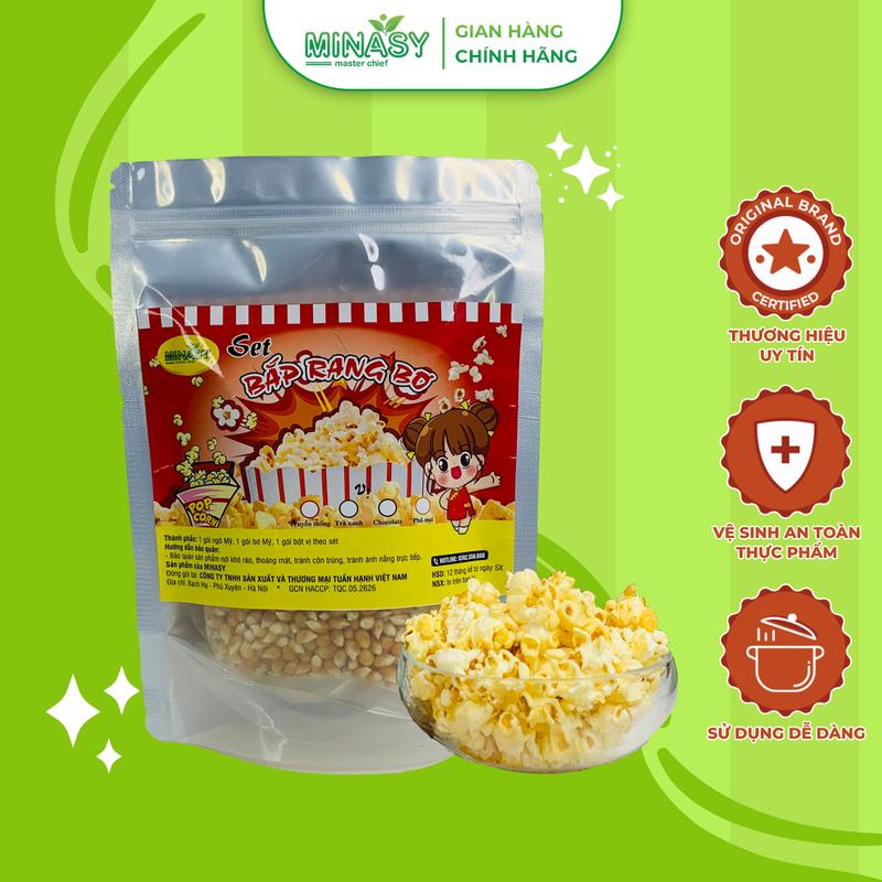 Set bắp rang bơ phômai 3in 1 tự làm tại nhà Snack Ăn Vặt