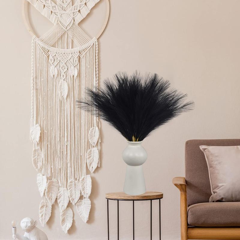 Artificial Dried Pampas Grass, 5 Counts/set Fluffy Pampas Reed Stem Bundle for Flower Arrangement, Faux Plant for Home Wedding Party Decor 2