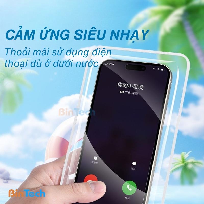 Túi đựng điện thoại chống nước BINTECH, túi chống nước, túi du lịch, mang đi biển đi bơi tiêu chuẩn IPX8 4