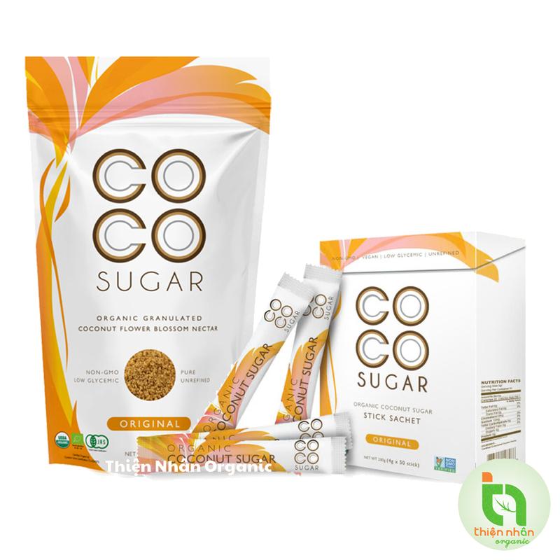 Đường mật hoa dừa hữu cơ PT CoCo 454g , Hộp 50 gói x4gr Organic Coconut Sugar