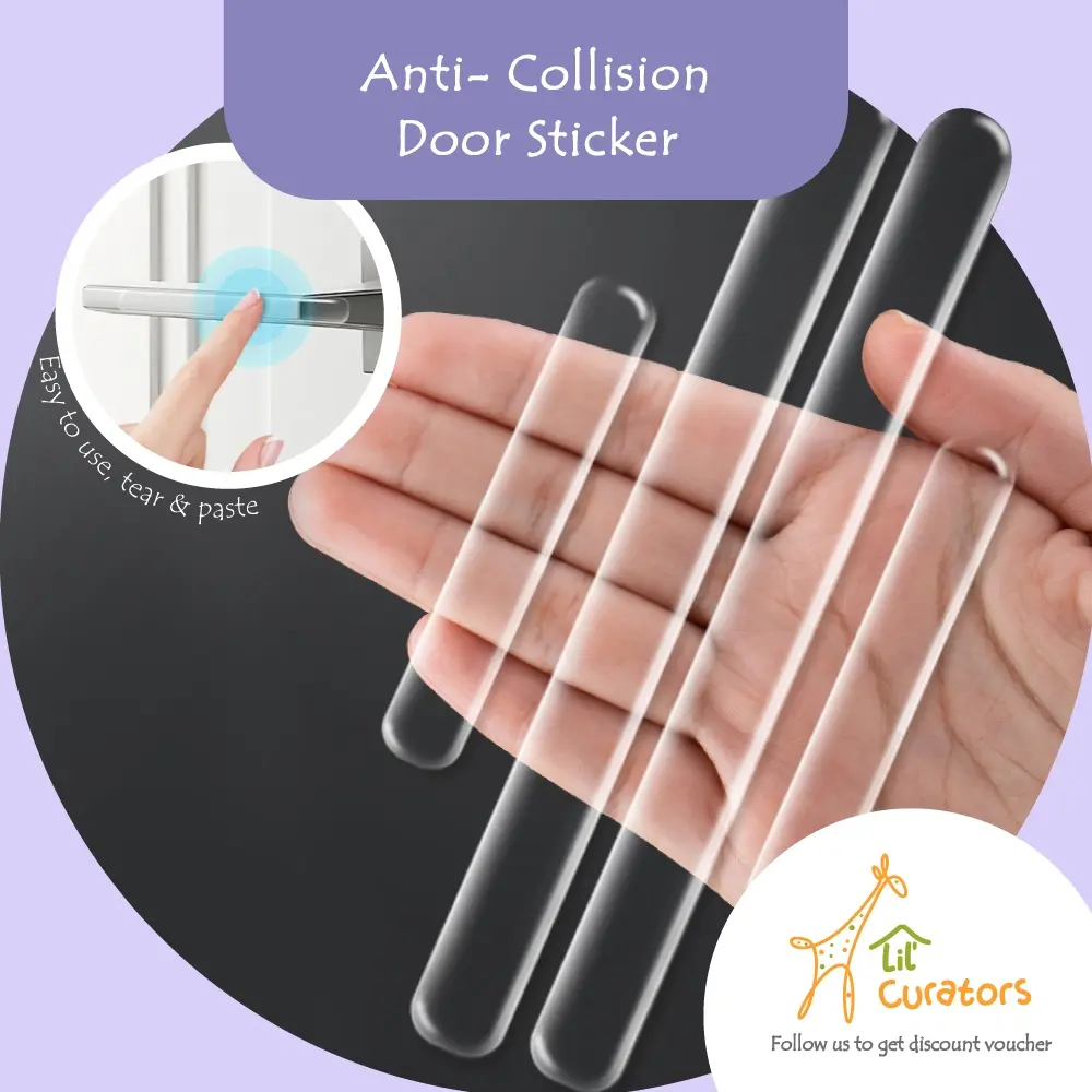 (Lil Curators) 10 Pcs - Transparent Silica Gel Baby Safety Bumper | Anti-collision & Noise Reduction