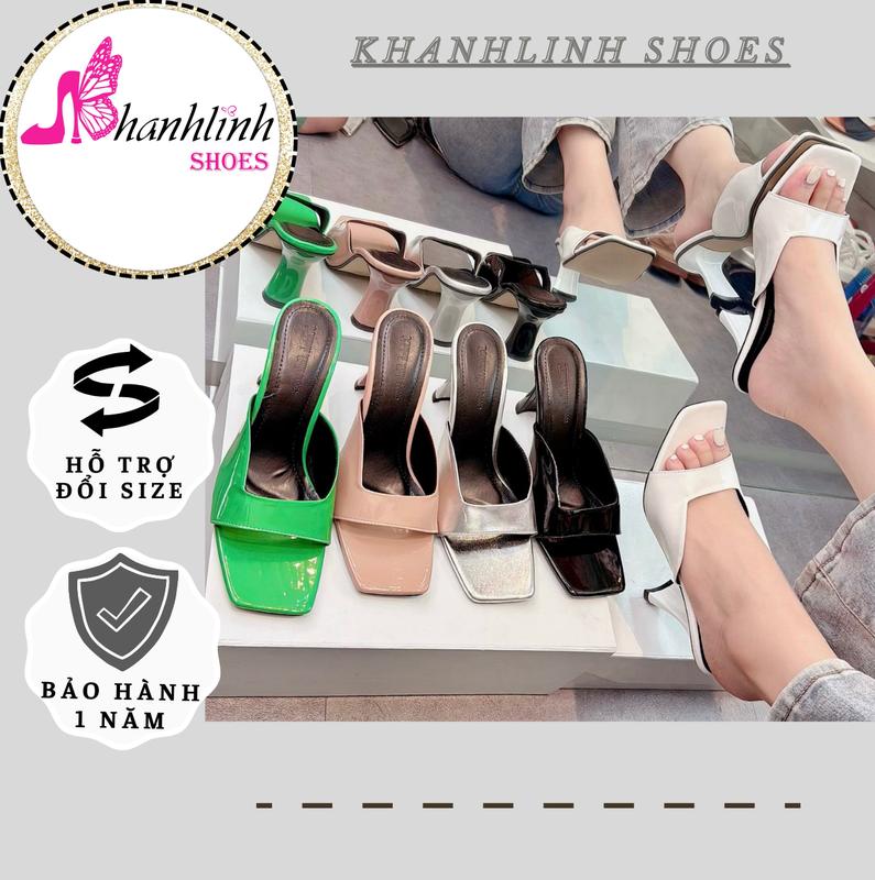  GUỐC NỮ 7 PHÂN KHANHLINH SHOES - DÉP NỮ GÓT SƠN 5 MÀU MỚI DéP GiàY 
