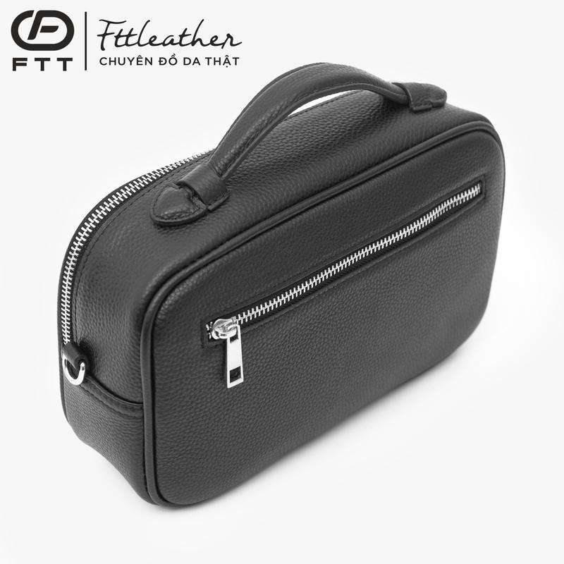 Túi cầm tay nam cao cấp, túi golf nam Fttleather da bò kết hợp đeo chéo và xách tay tiện dụng Clutch