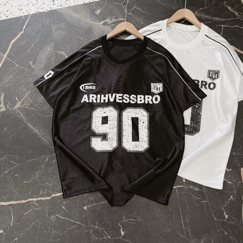 Áo phông túi zip QC đen bóng số 90 bigsize nữ ()