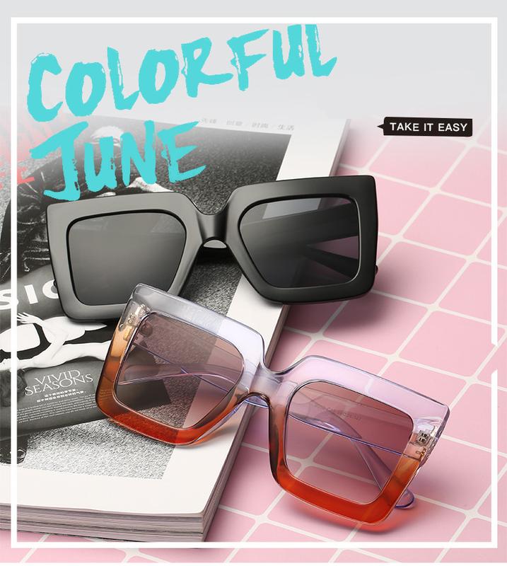 Product Introduction of Oversized Sunglasses Women Large Size Sunglasses Men Transparent Gradient Frame Vintage Big Retro Sun Glasses Female Male 1
