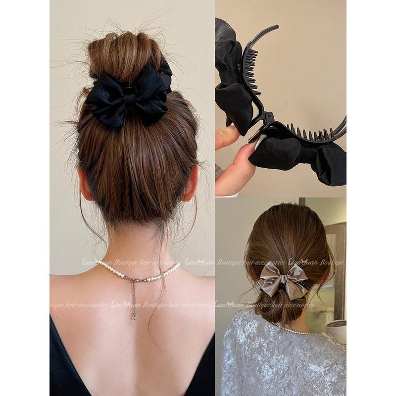 French High-quality Ball Head Grip 2024 New Bow Hairpin Female Shark Head Clip Jewelry 0