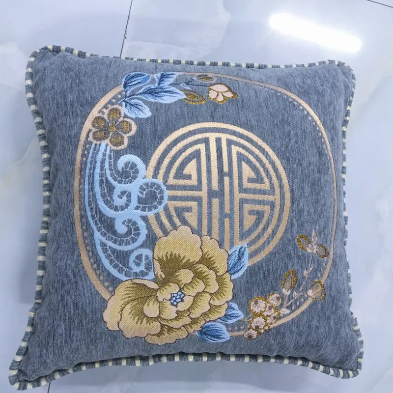 Gối tựa lưng mẫu hoa cổ 3d lịch lãm (cả vỏ gối và ruột gối) 4