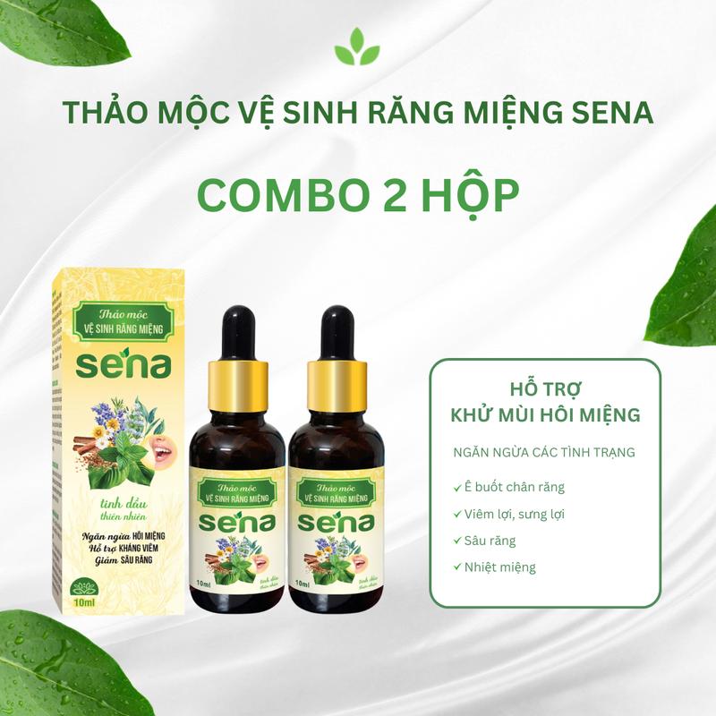 [ COMBO 2 LỌ 30ML ] SERUM Vệ sinh răng miệng SENA  Nước Súc Miệng hoi mieng viem loi Nam Nữ