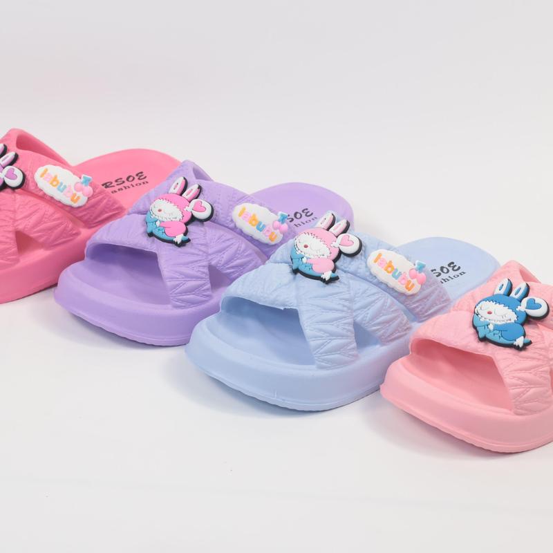 2024 New Sandal Selop anak LABUBU Viral Kekinian Bahan Karet Jelly Anti Slip Kaki Fashion 4