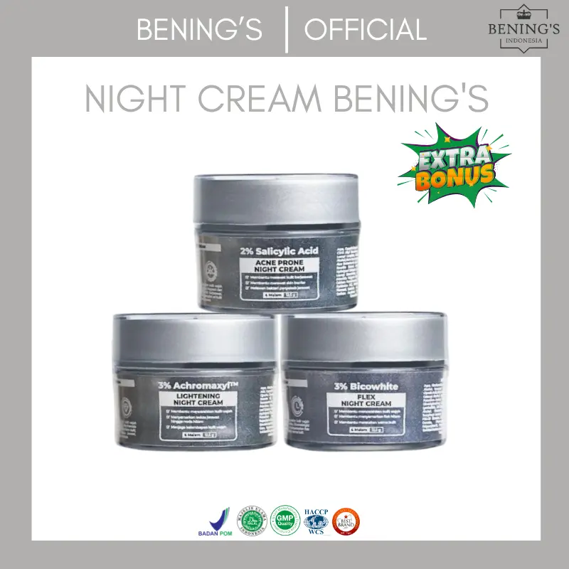 (NEW FORMULA) Ecer Bening skincare Night cream by Dr Oky Pratama||Bumil/Busui/BPOM Kusam Berjerawat