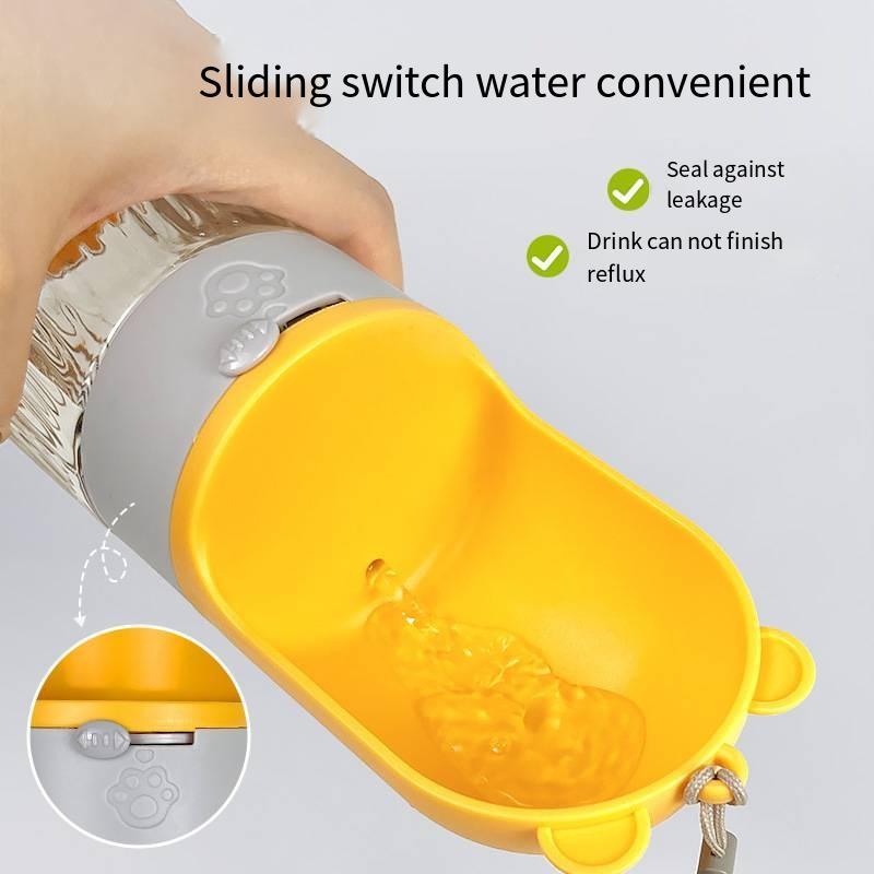 Product Introduction of Portable Pet Water Bottle, Pet Drinking Cup with Food Storage Container, Outdoor Pet Water Bottle, Dog & Cat Accessories 6