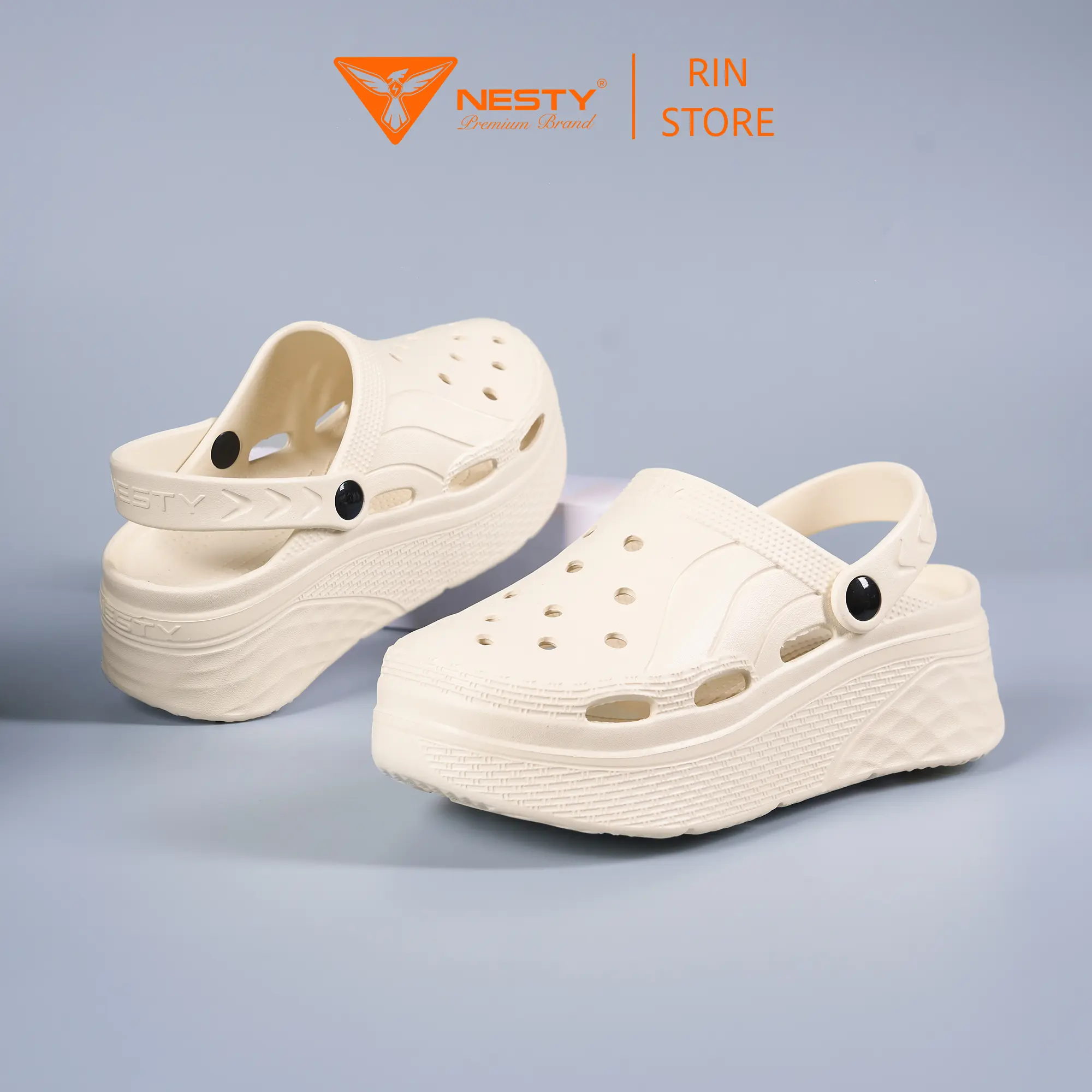 [Tặng Sticker] Dép sục Nesty Cao Cấp Đúc Nguyên Khối đế độn 6 phân, chất liệu EVA nguyên sinh nhẹ êm, chống thấm nước NE18