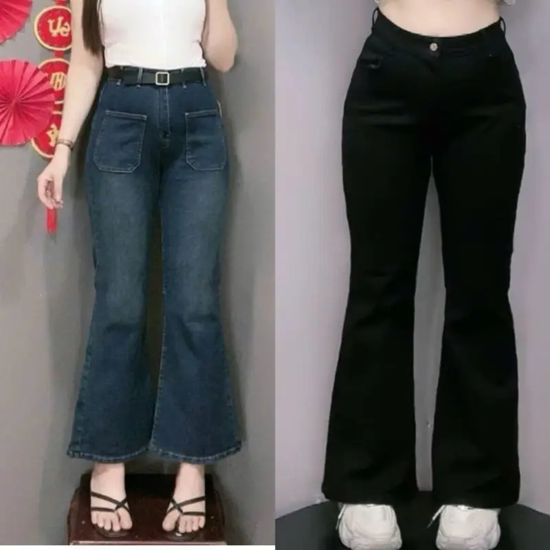 TỔNG HỢP QUẦN LOE , quần jean loe bigsize dài dành cho nữ chubby từ (50-92kg) có độ co giãn