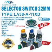 Gambar Selector Switch Lampu LED (STAY PUT) 2 POSISI 22MM TYPE LA38-11XD 220-380VAC - Kuning dari ELECTRICAL HOME Kota Surabaya 1 Tokopedia