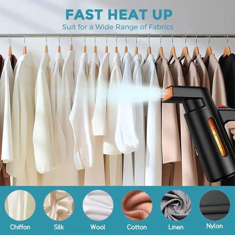 Portable Handheld Steam Iron, Large Capacity Steam Iron, Dry & Wet Dual Use Ironing Machine, Household Appliances for Home Use 5