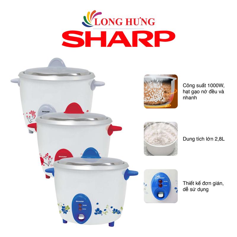 Nồi cơm điện nắp rời Sharp 2.8 lít KSH-D28V - Hàng chính hãng