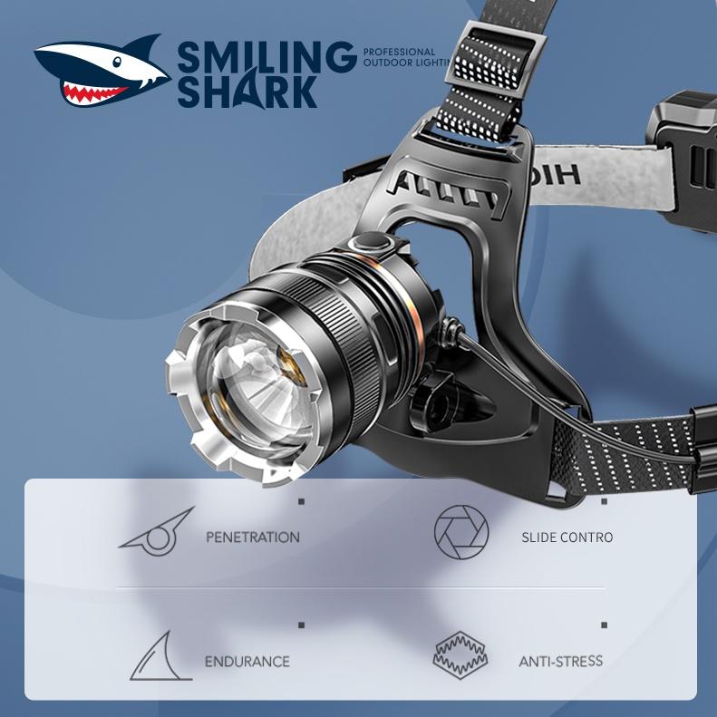 SmilingShark-Đèn Đội Đầu Ánh Sáng Vàng XHP70, Đèn Pin Led Sạc USB 18650, Cảm Biến Siêu Sáng, Đèn Pha Có Thể Thu Phóng Ngoài Trời, Đi Bộ Đường Dài, Cắm Trại, Đèn Sinh Tồn Khẩn Cấp Đa Chức Năng, K225 0