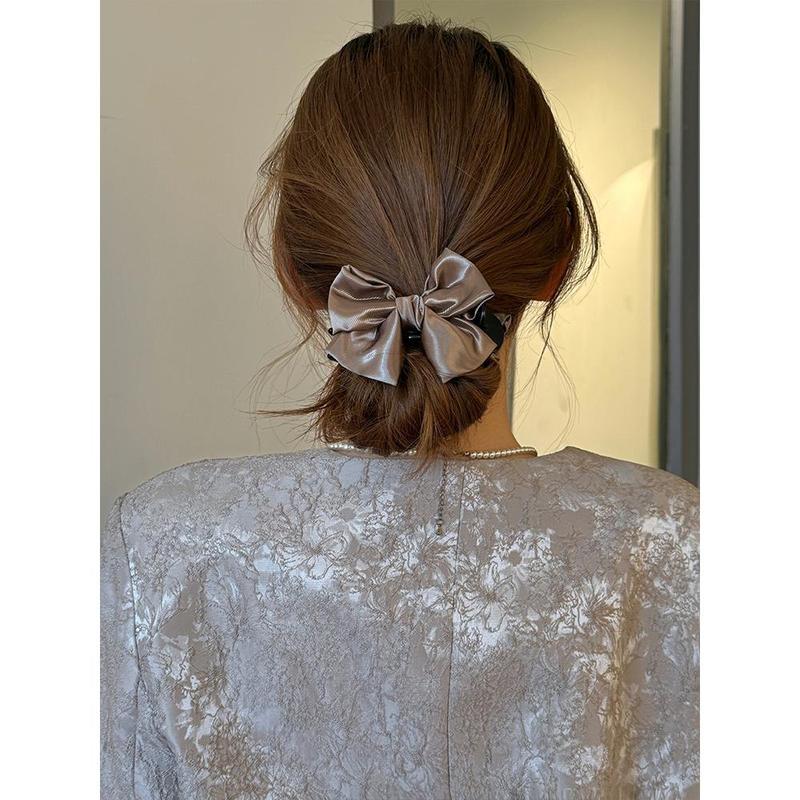 French High-quality Ball Head Grip 2024 New Bow Hairpin Female Shark Head Clip Jewelry 2