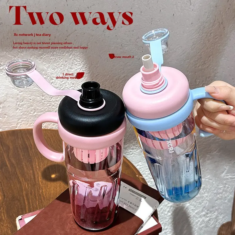 Cốc Nhựa, Dung Tích 950ml, Dành Cho Bé Trai Và Bé Gái, Cốc Nước Có Ống Hút Dung Tích Lớn, Giá Trị Cao, Thích Hợp Cho Mùa Hè, Cầm Tay Ngoài Trời, Chịu Nhiệt Độ Cao, Cốc # cup # cup nước