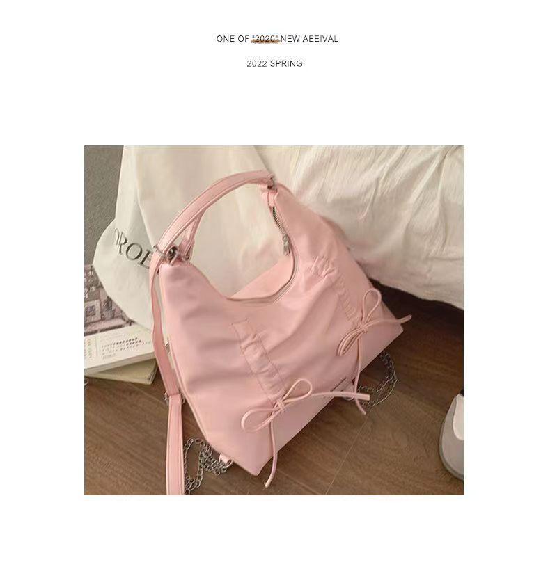 Product Introduction of Pleated Bowknot Backpack for Women 2024 New Trendy Fashion Sweet Tote Bag Casual Large Capacity Bag 14