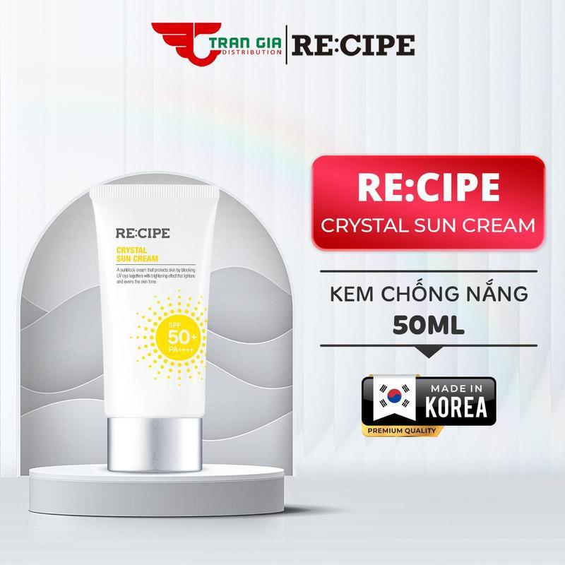 Kem chống nắng nâng tone Recipe Hàn Quốc Re:cipe Crystal Sun Cream 50ml