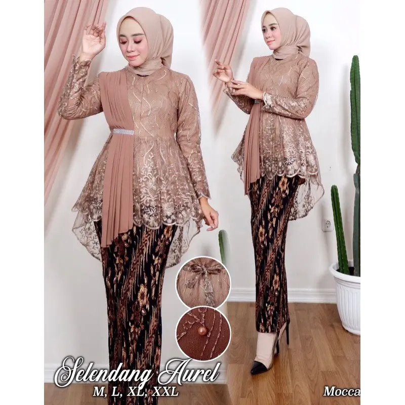 Aurel Set Kebaya Slendang Tille Set Kebaya Modern Kondangan Kebaya wisuda elegan Kebaya kondangan Kebaya Lamaran Modern Kebaya Pesta Modern Baju Kebaya Modern Kebaya Wisuda Kebaya Tunangan